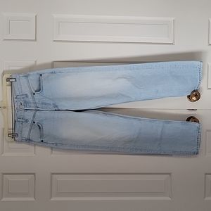 RE/DONE womens Light Breakdown high rise button fly jeans distressed sz 26